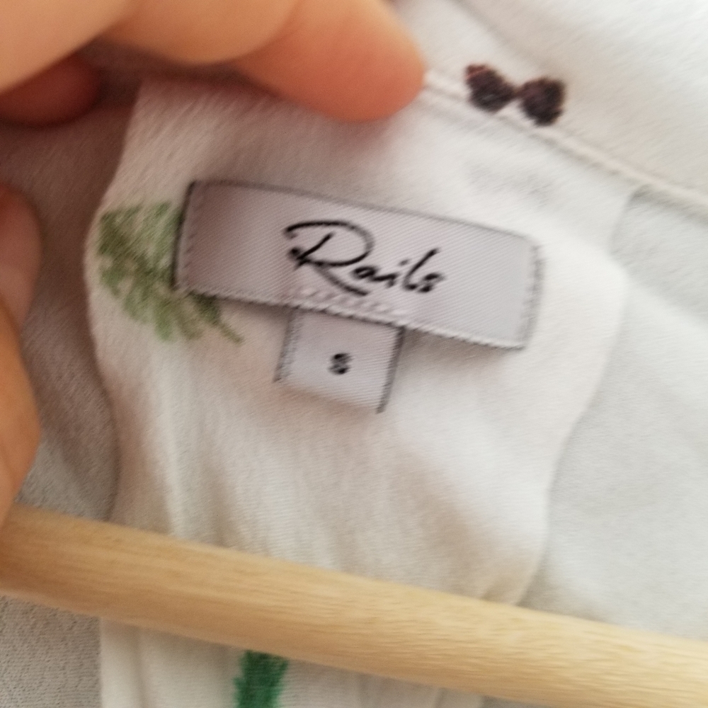 Rails Anthro Chase Beach Day Button Front Shirt S… - image 7